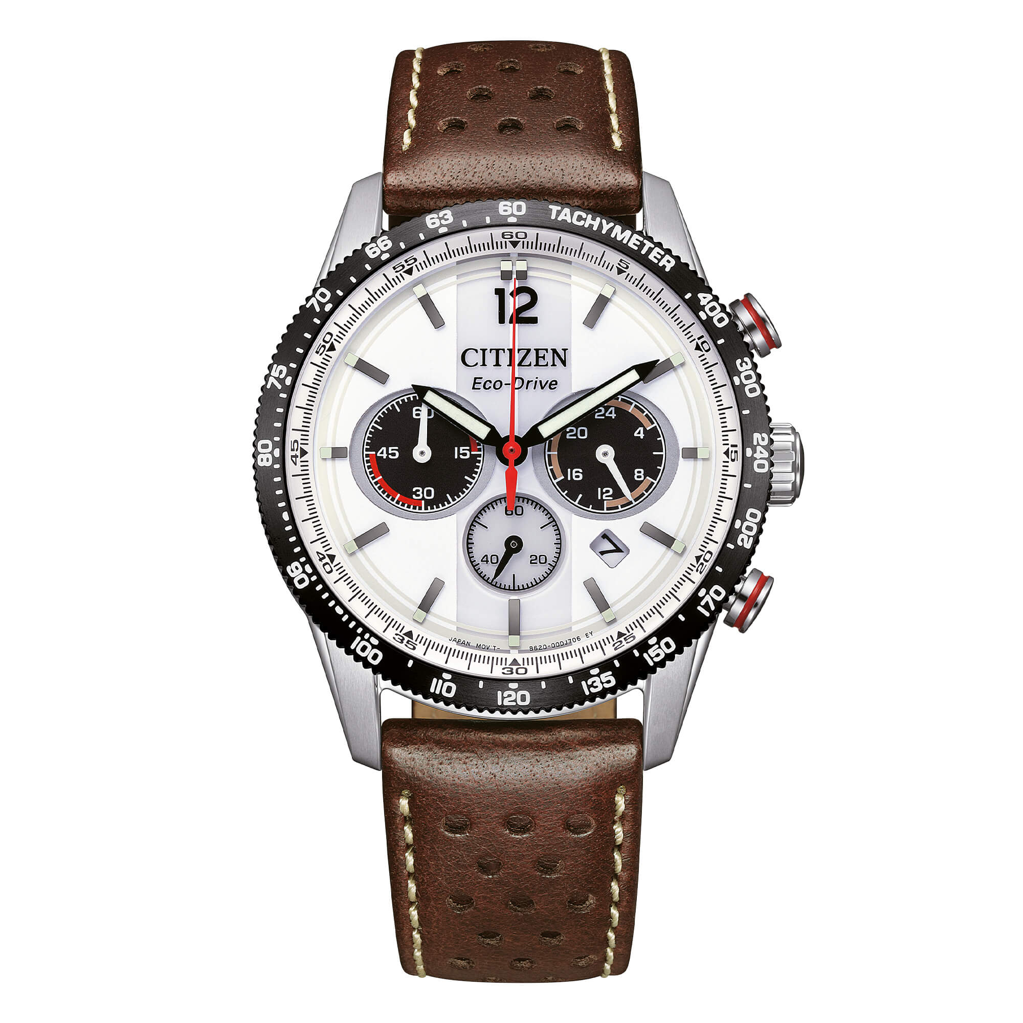 Orologio Uomo Citizen Marrone Racing Eco-Drive Cronografo Acciaio CA4714-04A