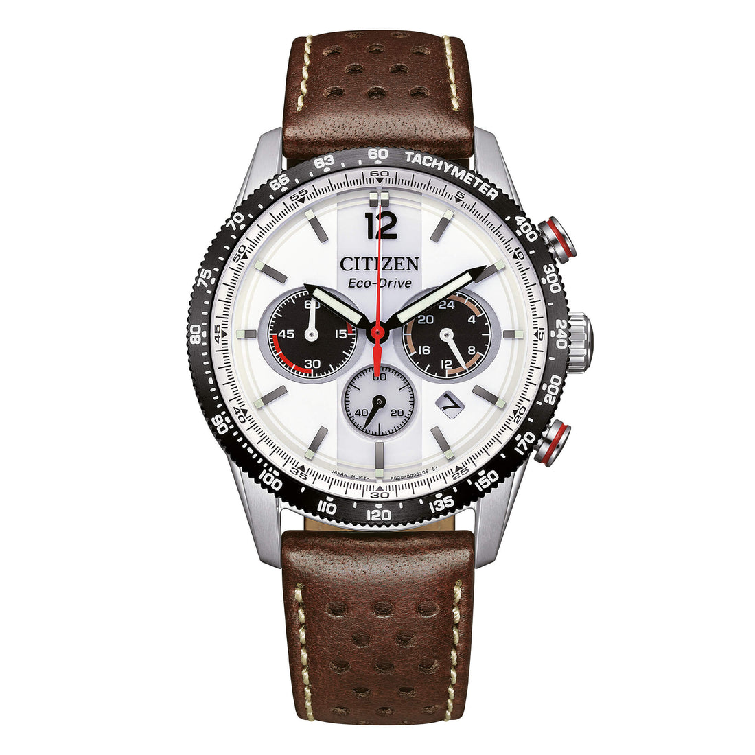Orologio Uomo Citizen Marrone Racing Eco-Drive Cronografo Acciaio CA4714-04A