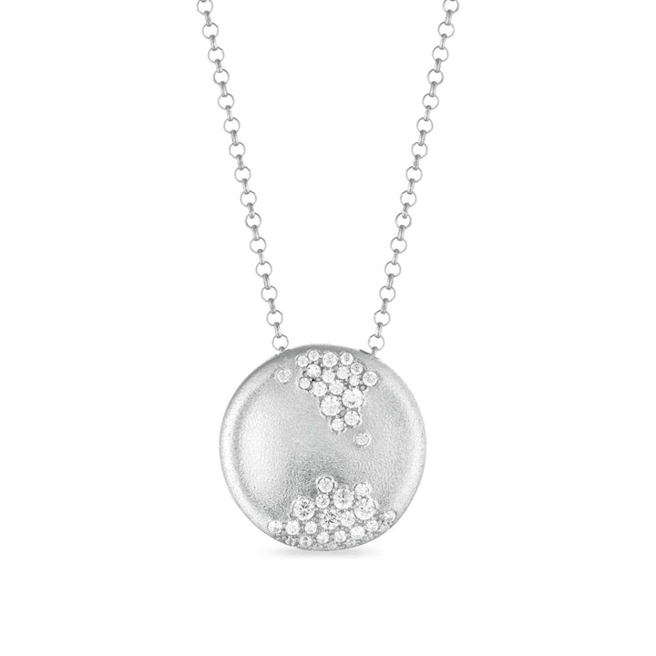 Collana Satinata Donna Argento 925 Zirconi Bianchi CL108BB