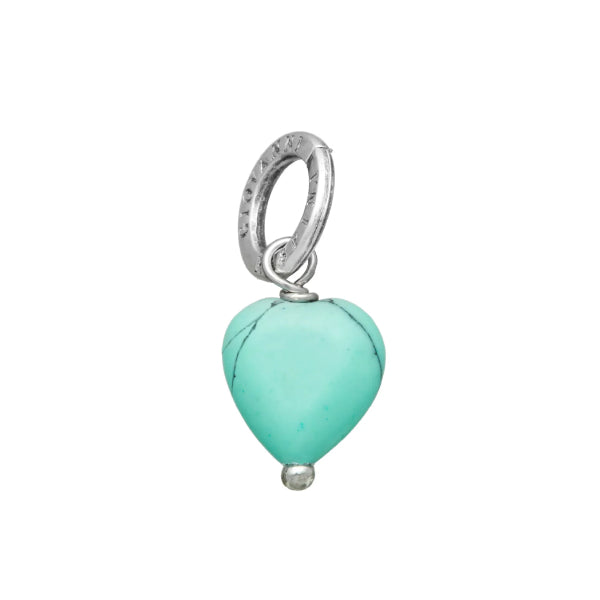 Charm Donna Giovanni Raspini Argento 925 Cuore Turchese Realizzato A Mano 11626