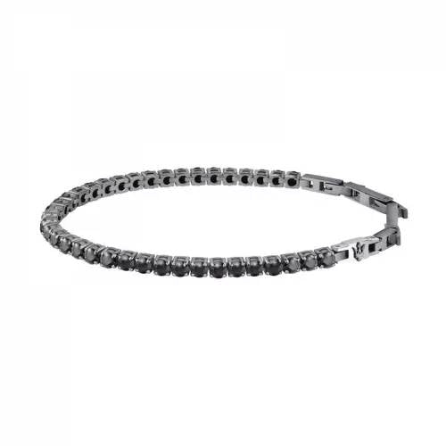 Bracciale Uomo Maserati Acciaio Zirconi Pietra Argento JM222AVC06