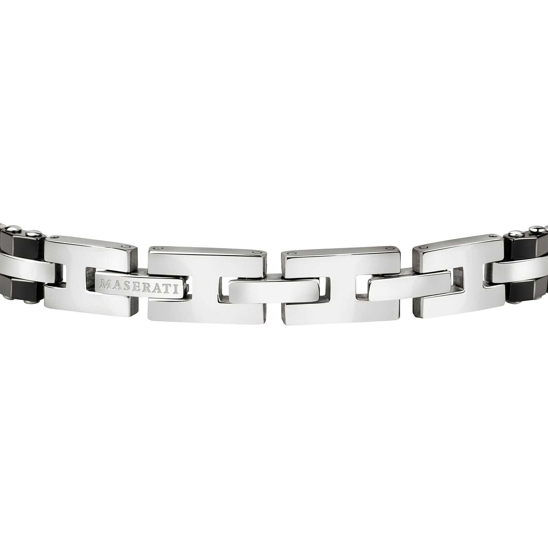 Bracciale Uomo Acciaio Maserati Ceramica Zirconi Neri JM22ASR02