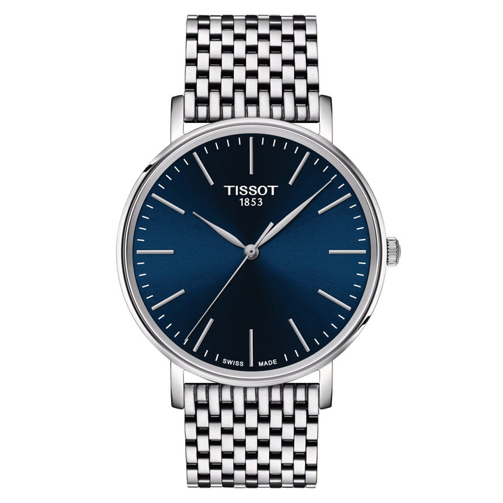Orologio Uomo Tissot Everytime Gent Acciaio Quarzo Solo Tempo Blu T1434101104100