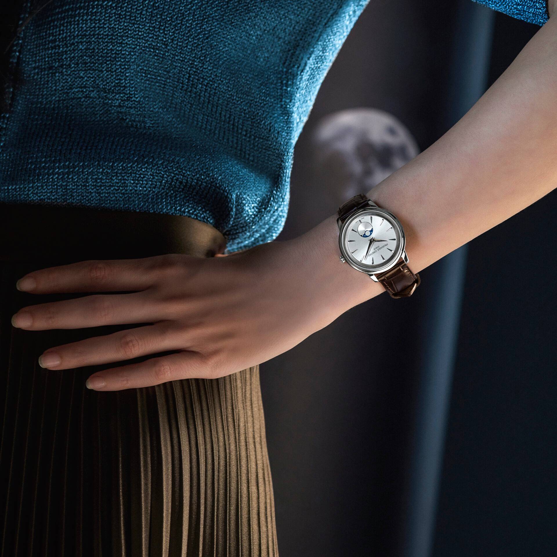 Orologio Unisex Frederique Constant MOONPHASE MONETA Quarzo FC-206S3S6