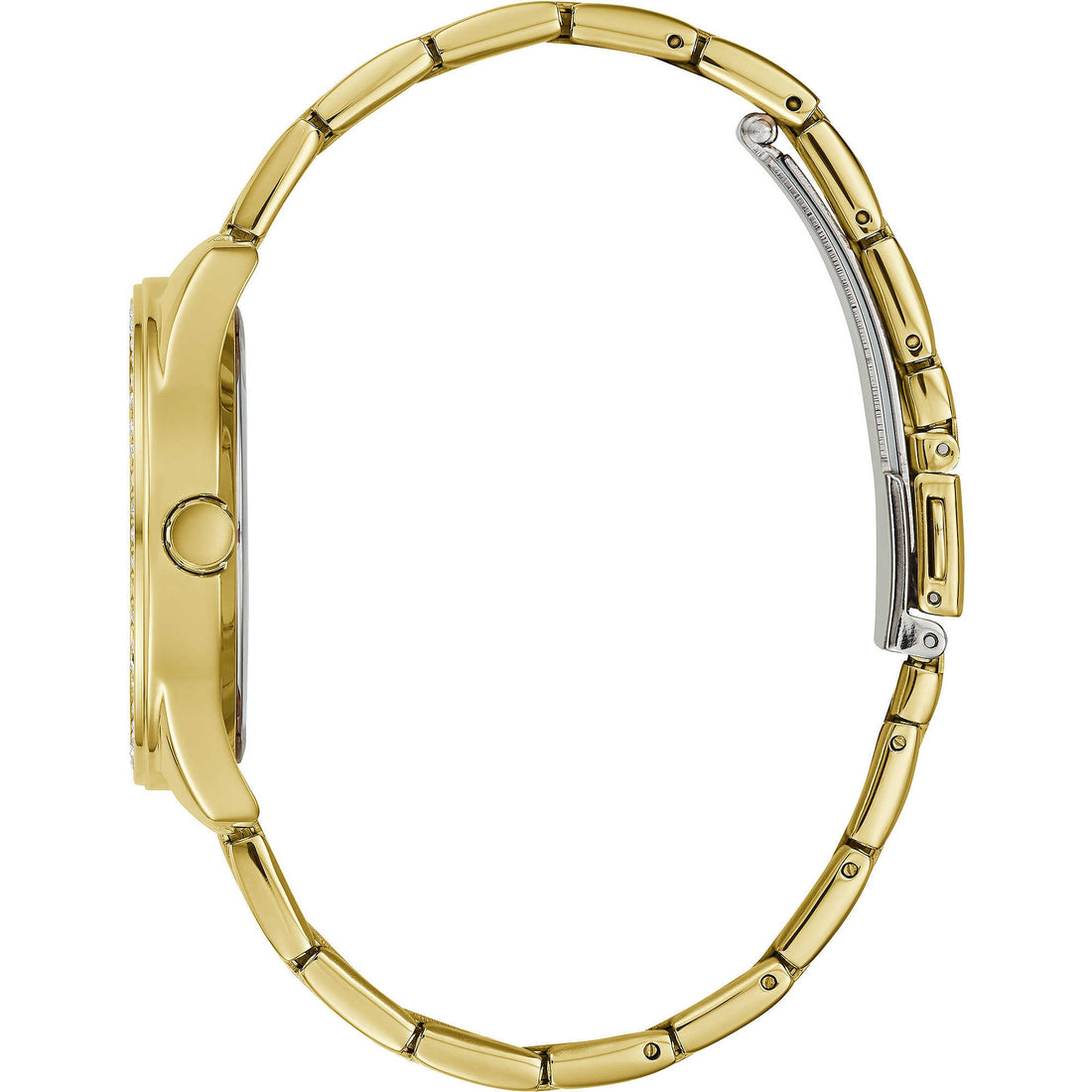 Orologio Donna Guess Quarzo Solo Tempo Acciaio Dorato Zirconi Bianchi GW0001L2