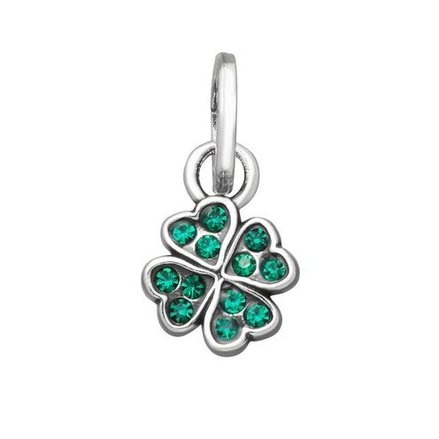 Charm Donna Giovanni Raspini Argento 925 Mini Quadrifoglio Crystal Verde 12174