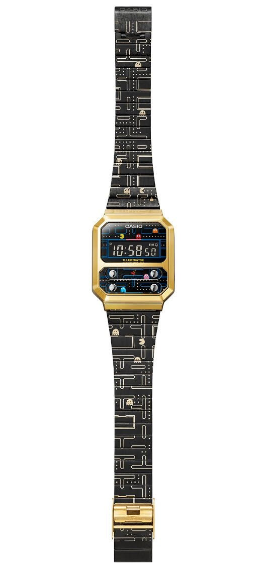Orologio UOMO Acciaio Casio Quarzo  Digitale Vintage A100WEPC-1BER