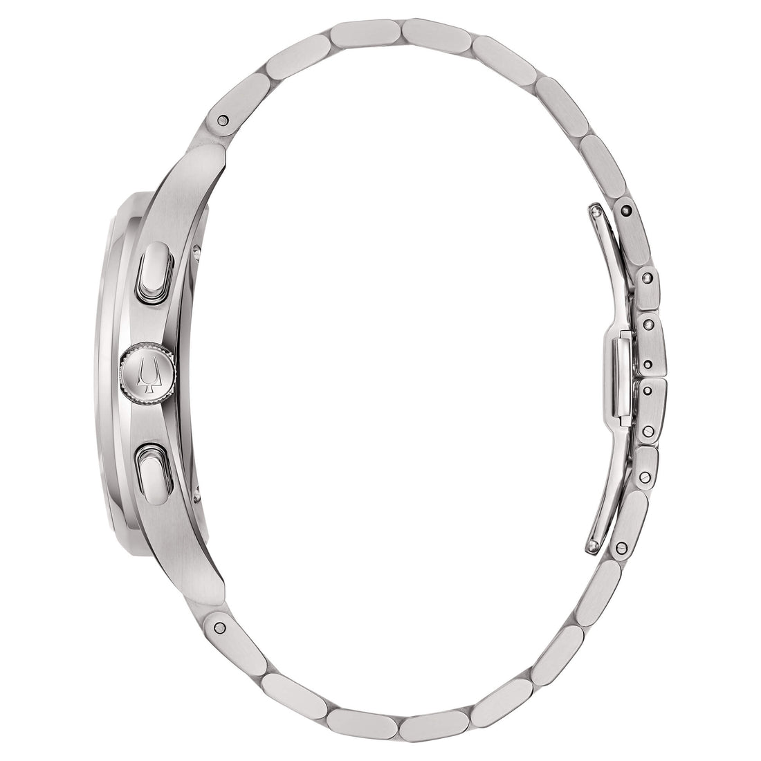 Orologio Uomo Bulova Curv Dress 262 Hz Quarzo Cronografo Blu Acciaio Lucido 96A302