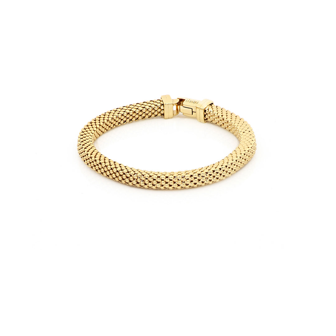 Bracciale Donna Unoaerre Bronzo Lucido Dorato Catena Stretta Semirigida 498175