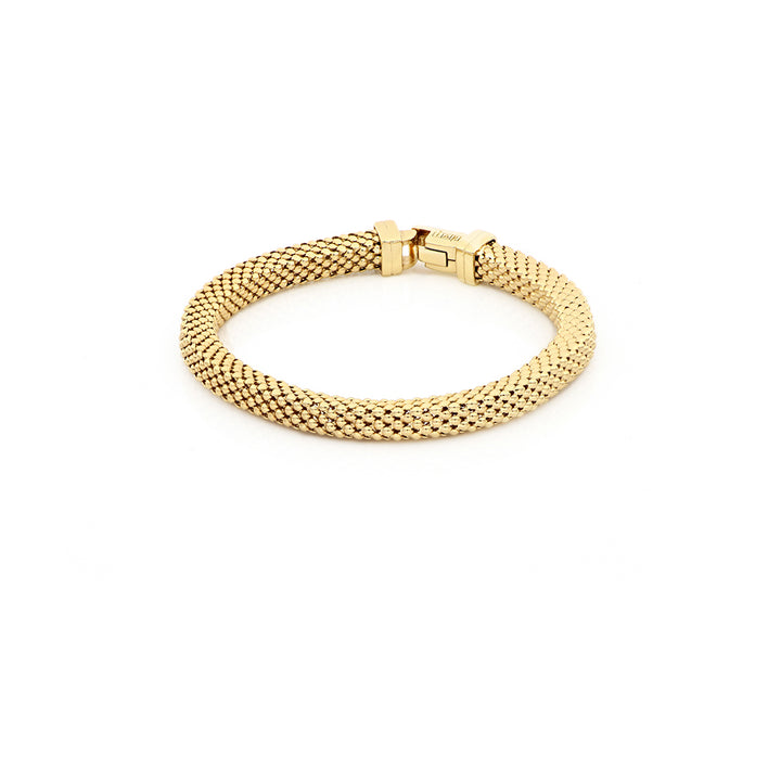 Bracciale Donna Unoaerre Bronzo Lucido Dorato Catena Stretta Semirigida 498175
