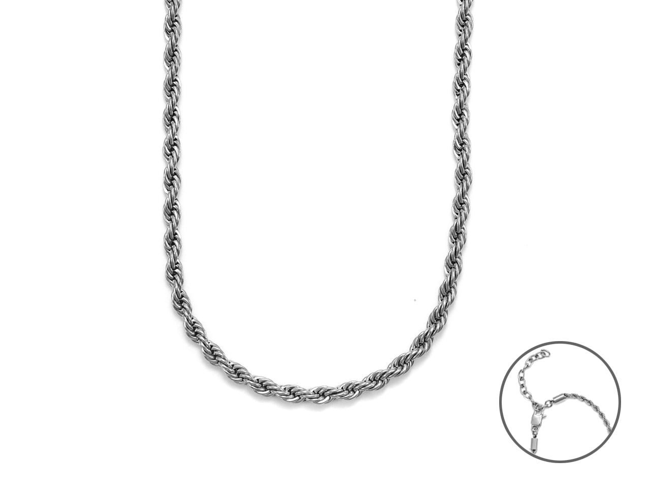 Collana Unisex 4US Cesare Paciotti Acciaio Tourchon Intrecciata Funetta 4UCL5572