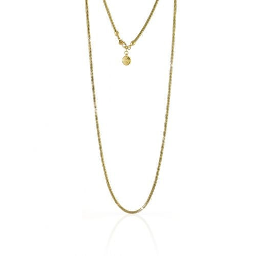 Collana Donna Unoaerre Bronzo Lucido Dorato Catena Snake Lunga 466562
