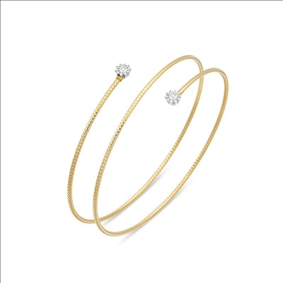 Bracciale Donna Ponte Vecchio Gioielli Oro Bicolore 18 KT Intreccio Diamante CB2020BRY
