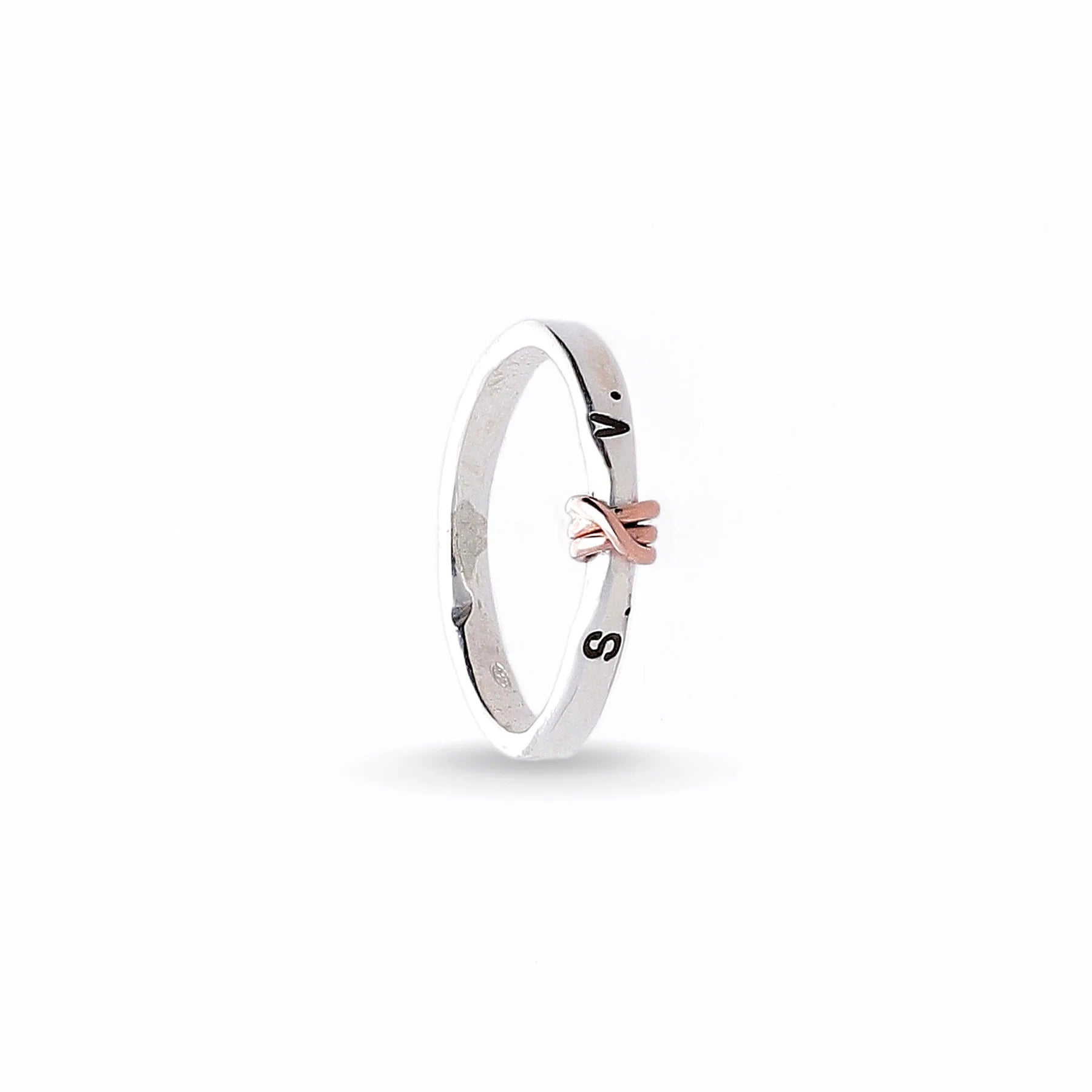 Anello Donna Filo D'Amore Elemento Oro Rosa 9 KT Argento Mis 12 AN2020AR