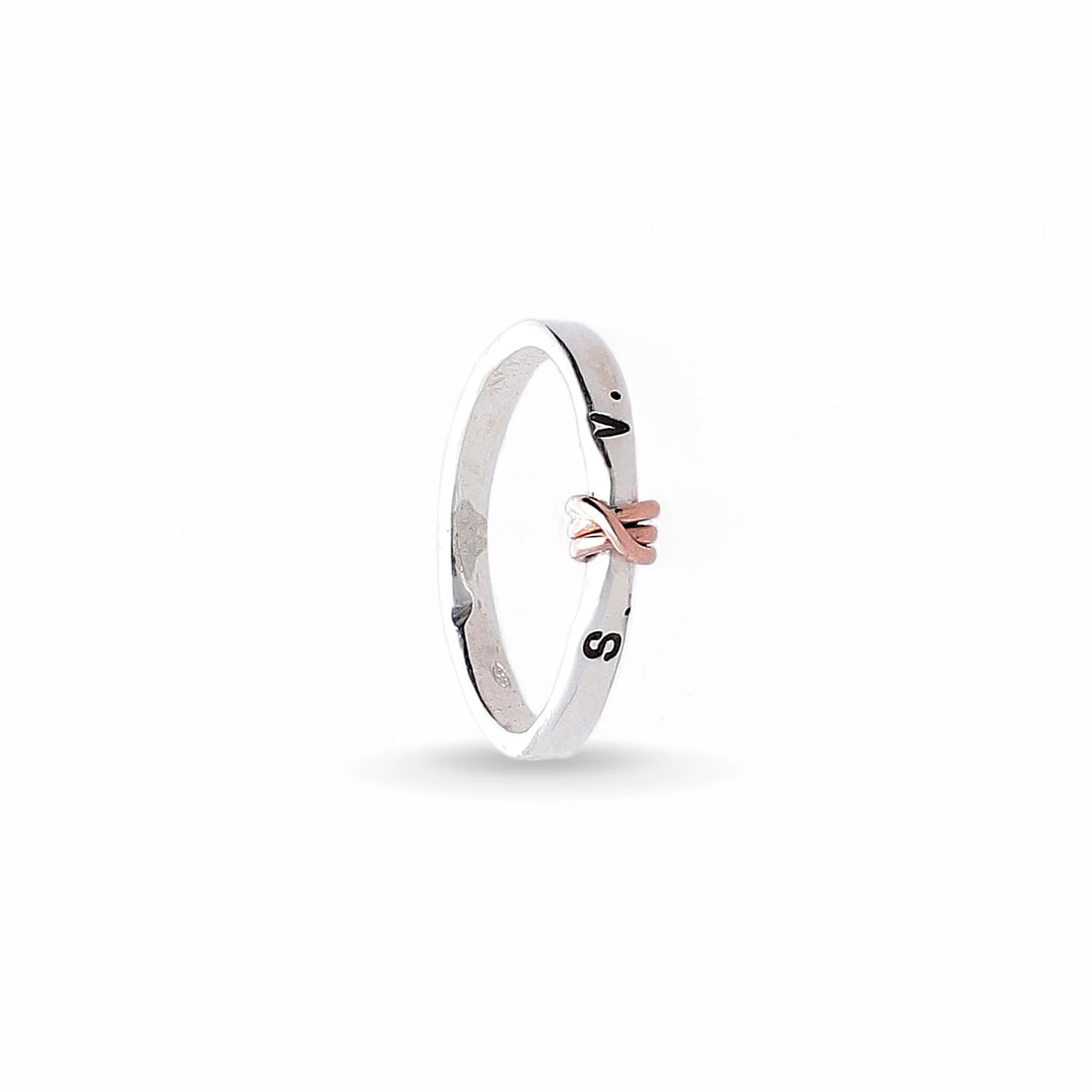 Anello Donna Filo D'Amore Elemento Oro Rosa 9 KT Argento Mis 14 AN2020AR