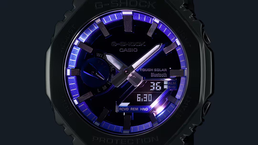 Orologio Uomo Casio Blu Carica Solare Analogico Digitale GM-B2100AD-2AER