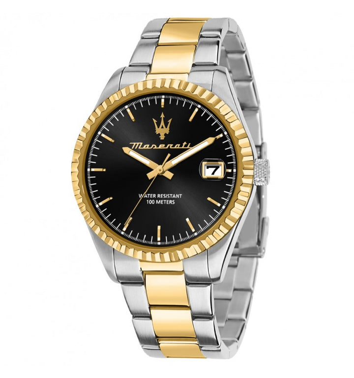 Orologio Uomo Maserati Acciaio Bicolore Quarzo Solo Tempo Competizione Data R8853100042