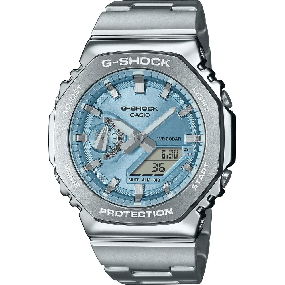Orologio Uomo Casio G-SHOCK Acciaio Celeste GM-2110D-2AER