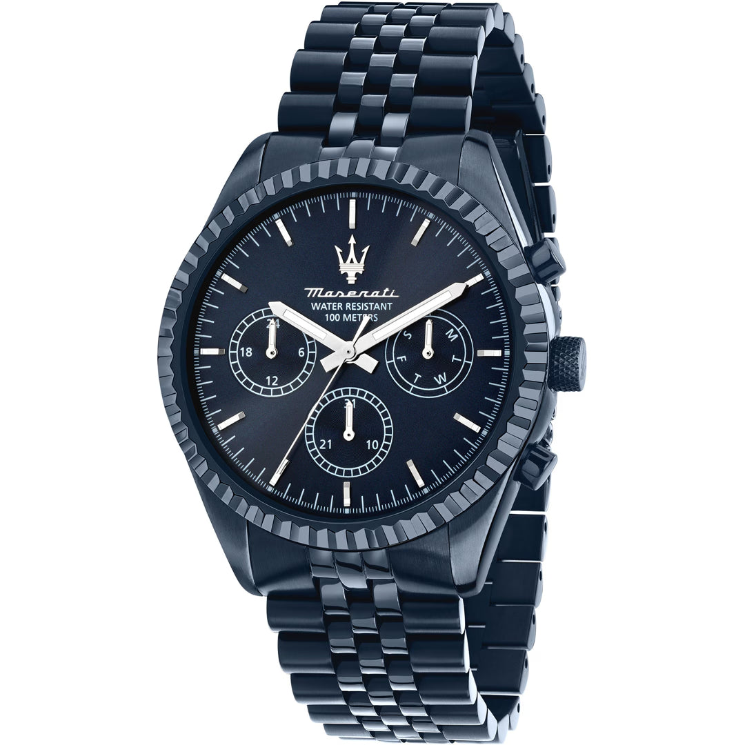 Orologio Uomo Maserati Acciaio Quarzo  Blu Data 100 M R8873600011