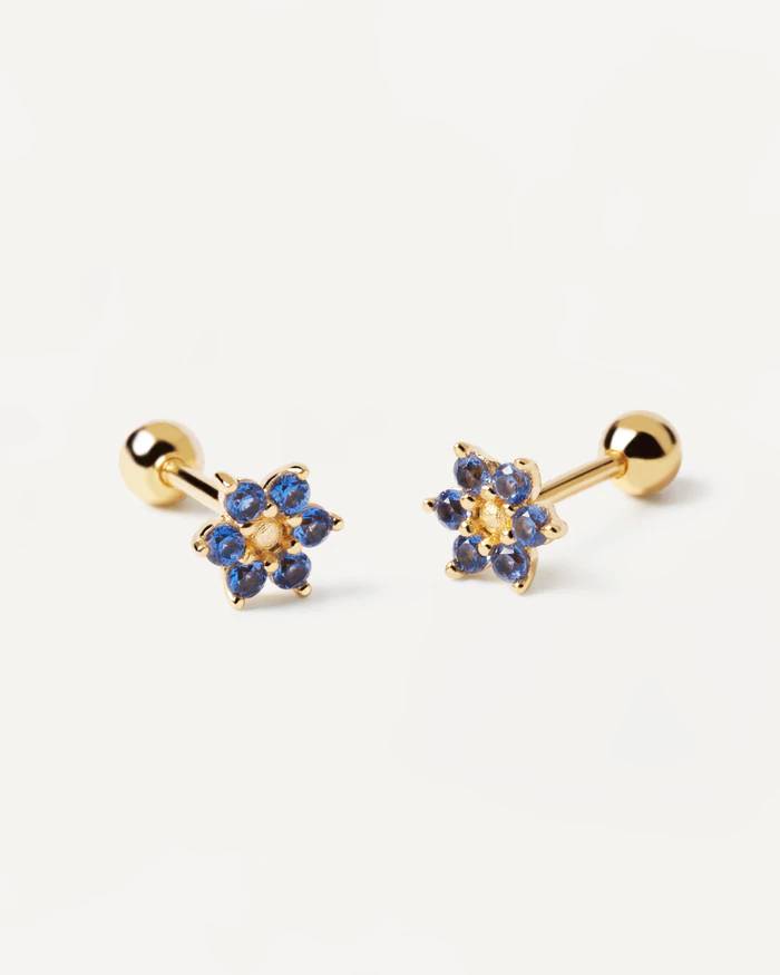 Orecchini PDPaola Donna Bambina Argento 925 Zircone Blu AR01-348-U