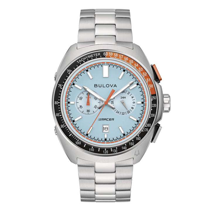 Orologio Uomo Bulova Racer Edizione Speciale Turchese Acciaio 98B432