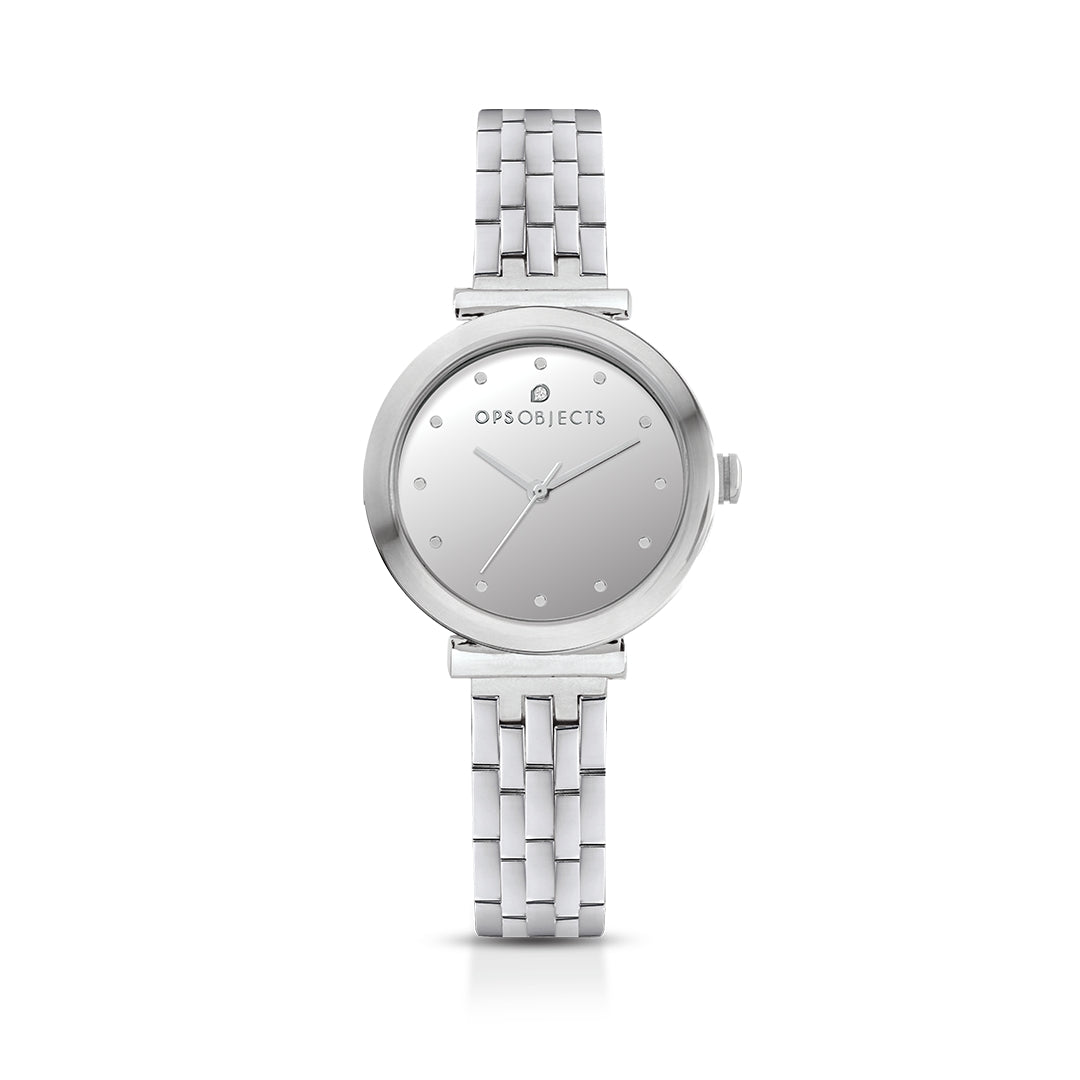 Orologio Donna Acciaio Ops-Objects Shine opspw-757-3450 Bianco Zirconi