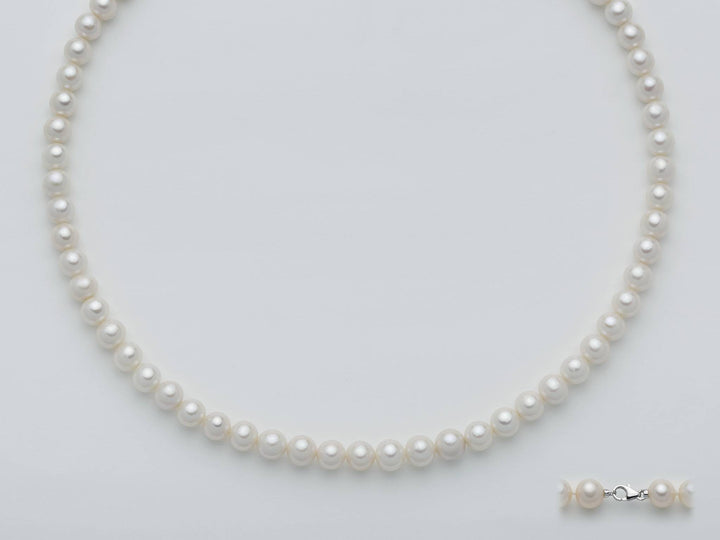 Collana Girocollo Perle Miluna Chiusura In Oro Bianco 750 PCL4202V