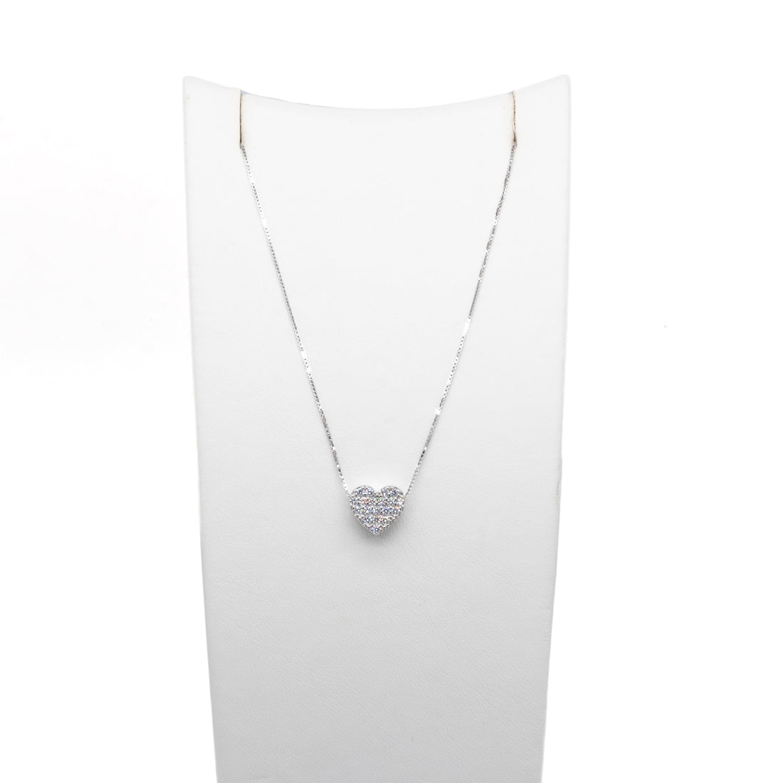 Collana Donna Re Mida Argento 925 Cuore Con Zirconi C001