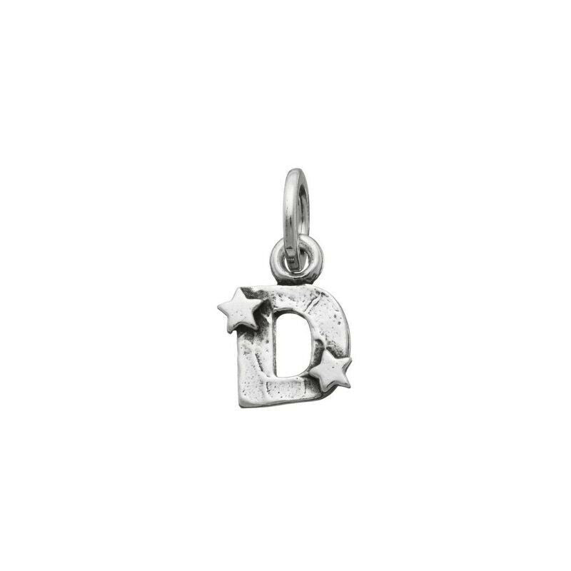 Charm Donna Giovanni Raspini Argento 925 Iniziale D Con Stelle Fatto A Mano 06650