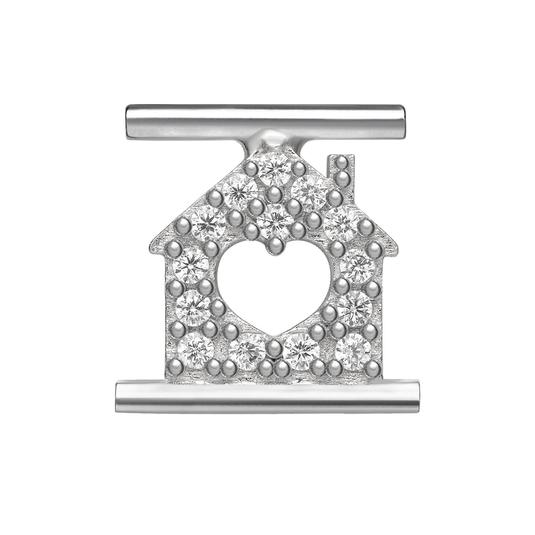 Ciondolo Donna Eleonora Giordani Argento Casa Cuore Zirconi EG0031
