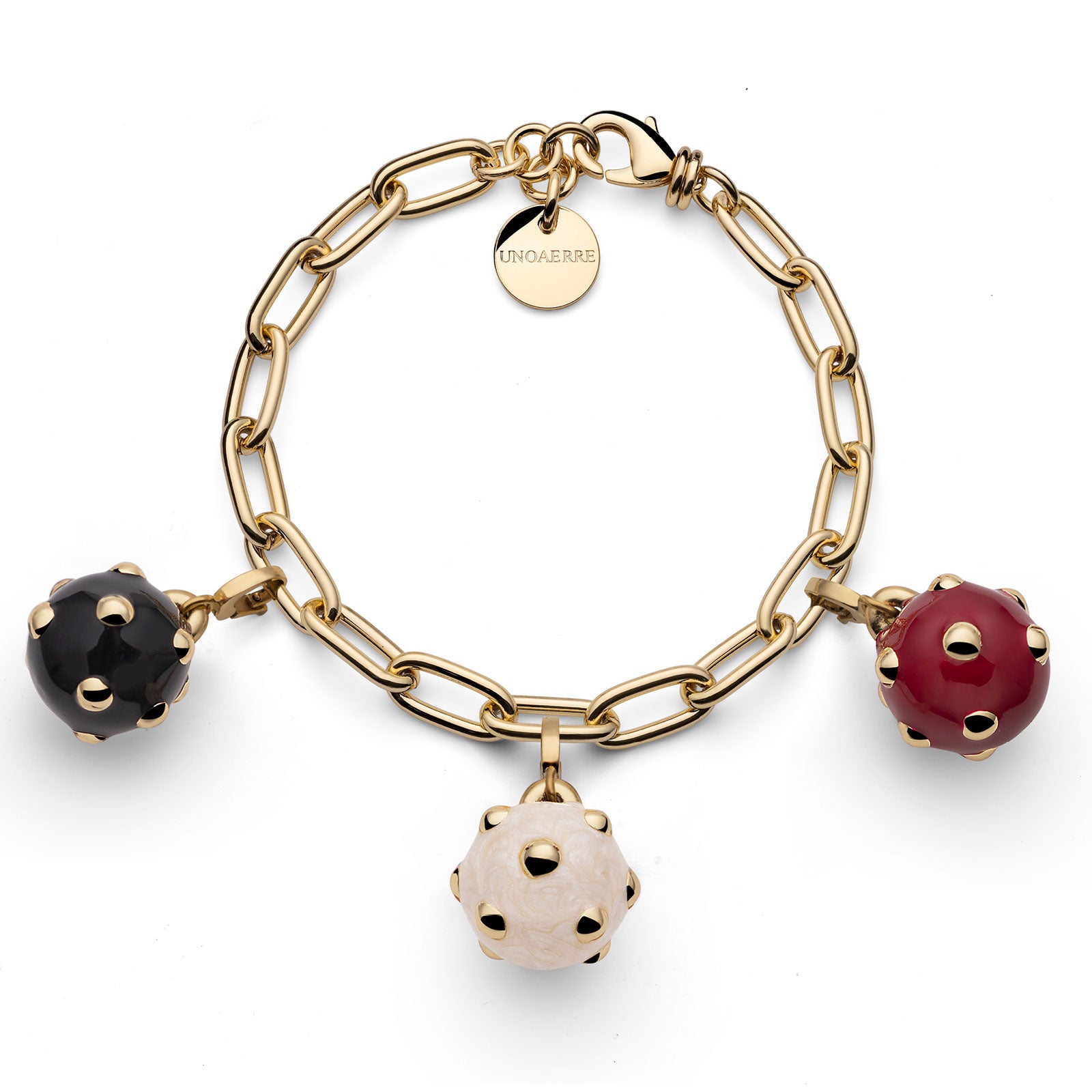 Bracciale Donna Unoaerre Bronzo Dorato Catena Ovale 573094