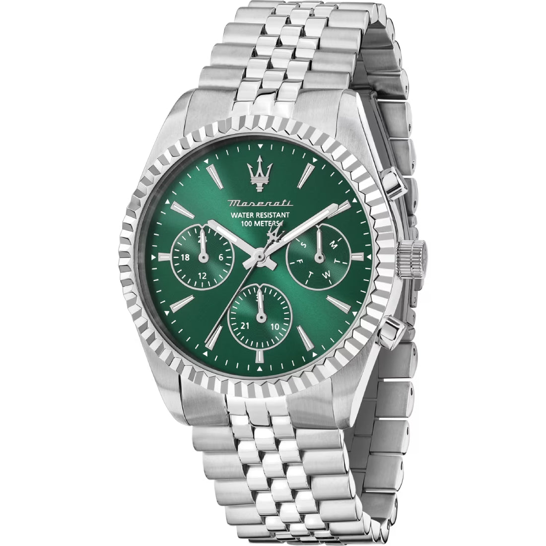 Orologio Uomo Maserati Competizione Verde Acciaio Quarzo Cronografo R8853100052