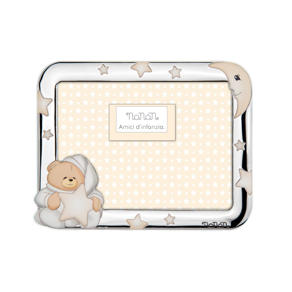 Cornice Argento Nanan Bambino /Bambina Orsetto Crema NCO0002