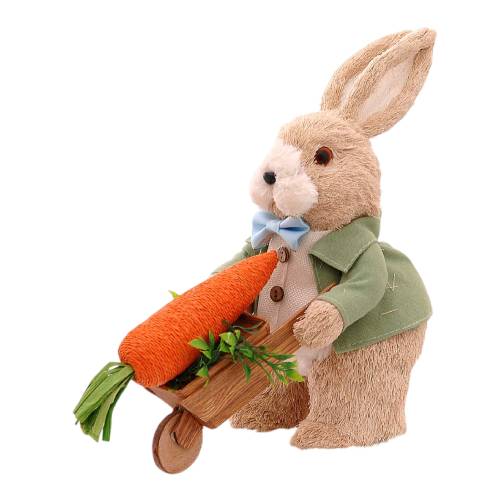 Coniglietto Vetur Sabbia Carota Carretto 32 cm 9727106