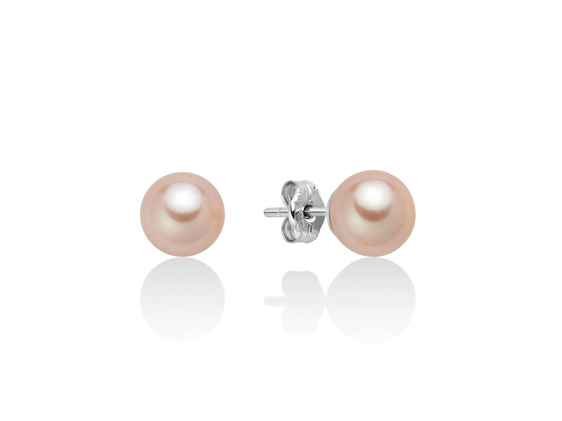 Orecchini Donna Miluna Oro Bianco 18 KT Perla Rosa 7-7,5 mm PPN775BPMV