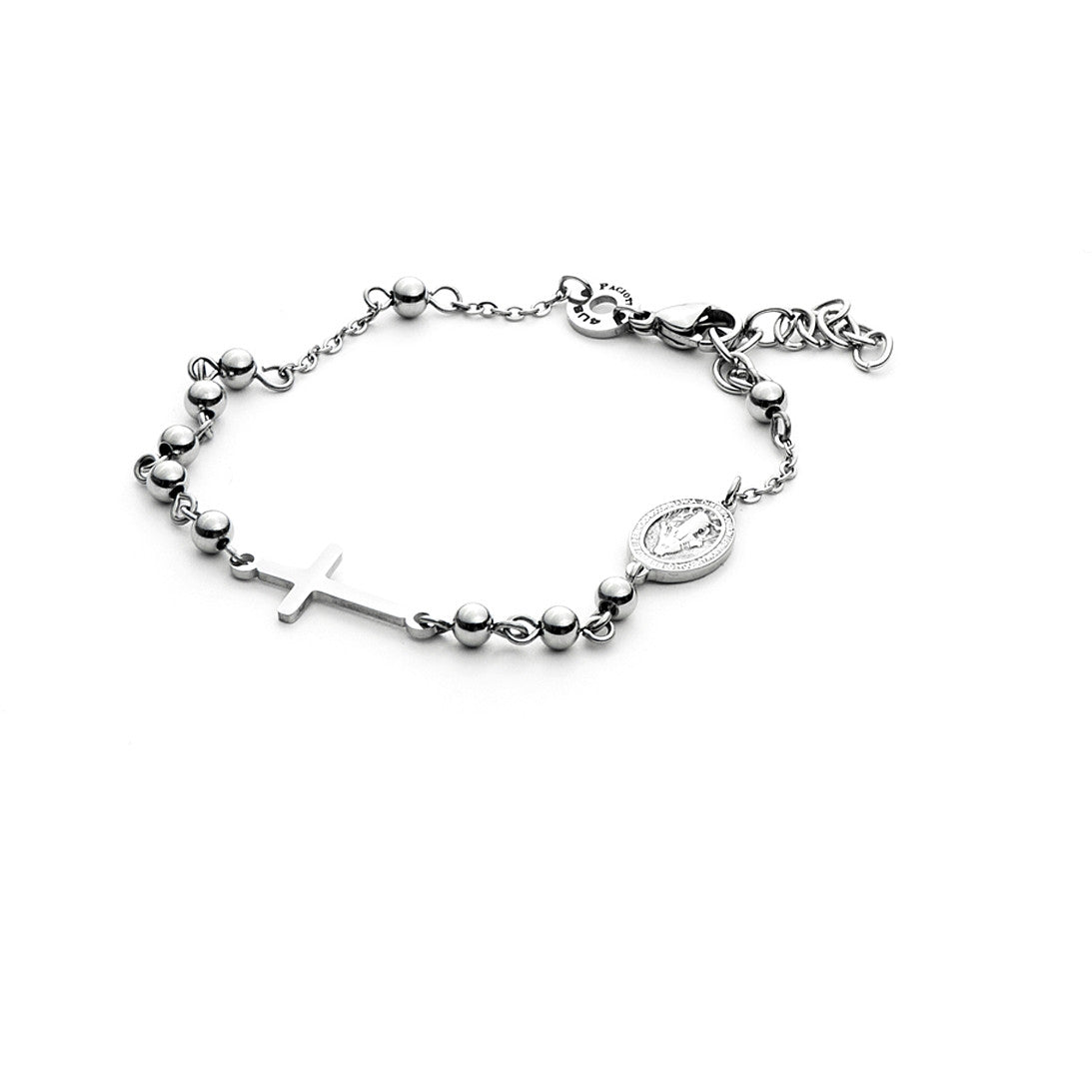 Bracciale Uomo Acciaio 4US Cesare Paciotti Rosario Biglia Liscia 4UBR3746