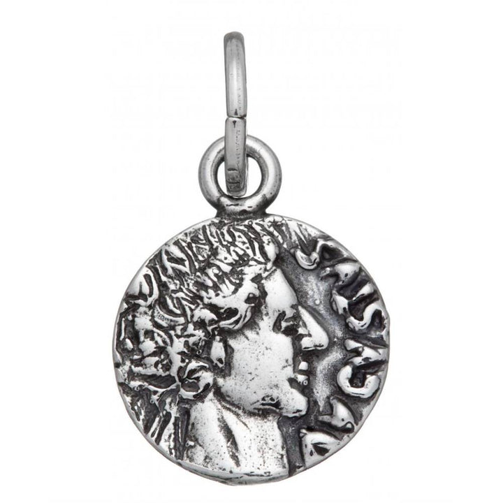 Charm Unisex Giovanni Raspini Argento 925 Moneta Augustus Realizzato A Mano 09619
