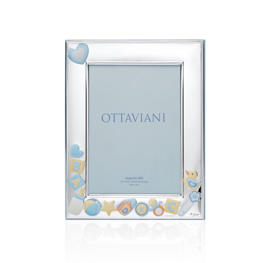 Portafoto Ottaviani Argento 999 Nascita Bimbo 9x13 7007BR