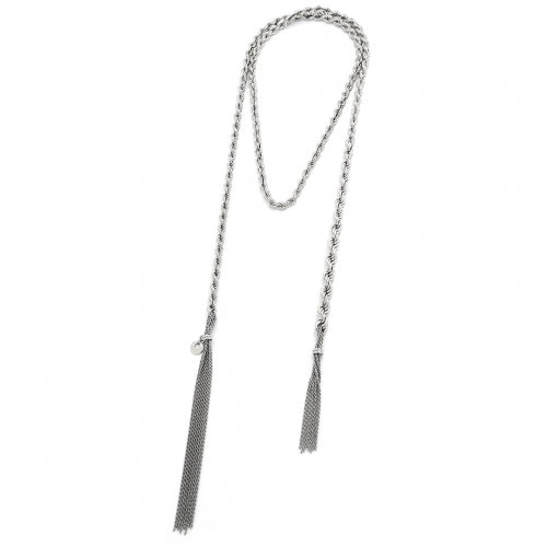 Collana Donna Unoaerre Argento Catena Fune Intrecciata Fili Pendenti 515105