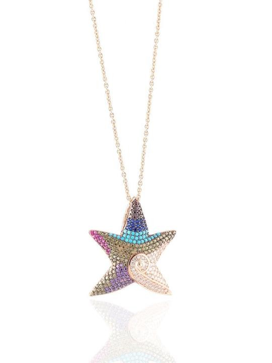 Collana Donna Argento 925 stellacon  Zirconi Colorati  CL010RA