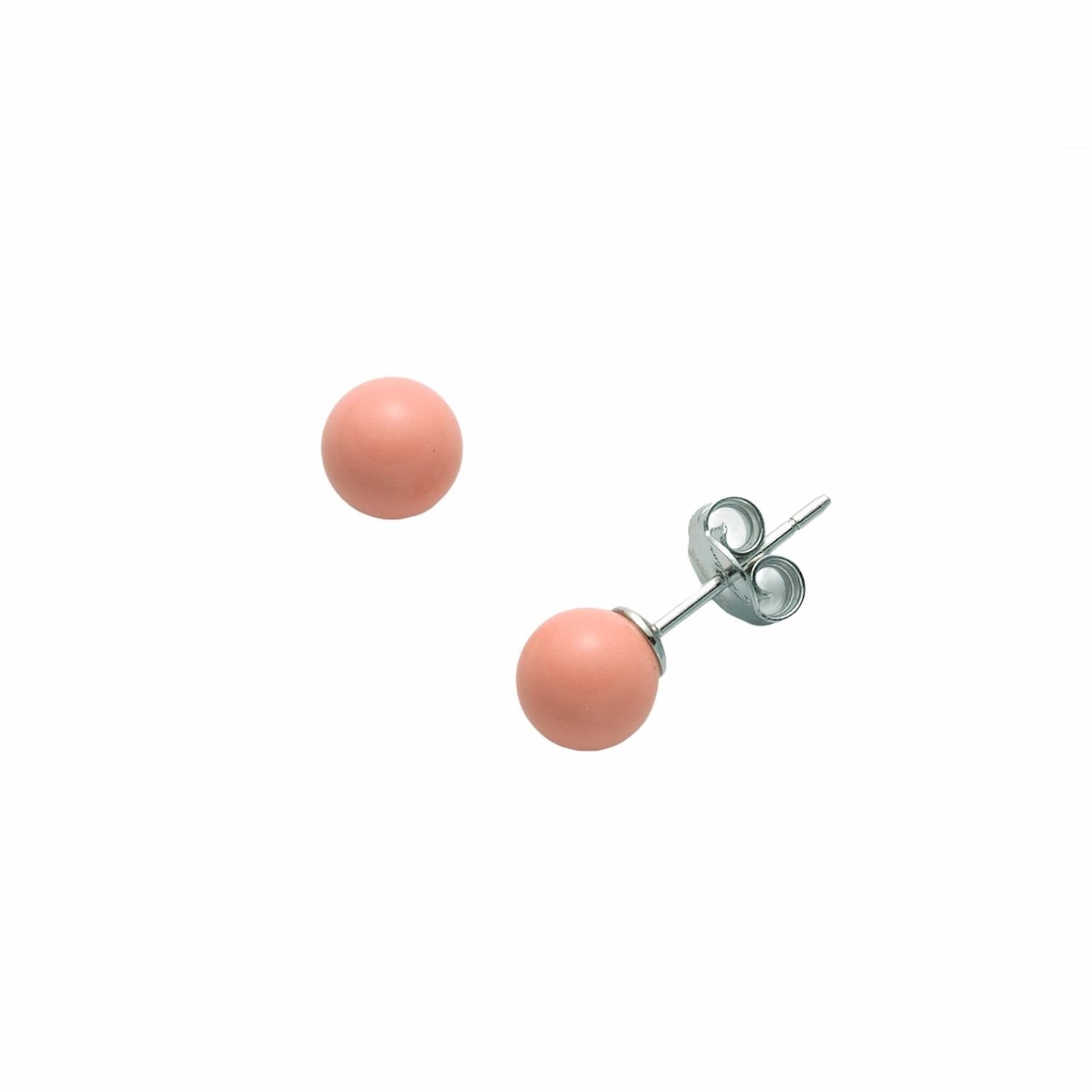 Orecchini Donna Argento 925 Miluna Agglomerato Pasta Corallo Rosa A Lobo PER2407