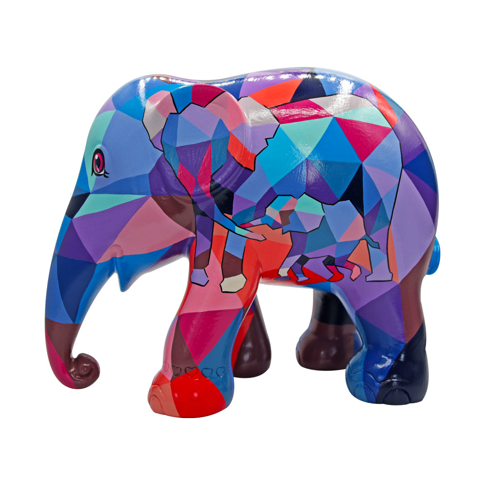 Scultura Elefante Onlylux TOGHETER 20 cm Resina Dipinto A Mano 8858831261433