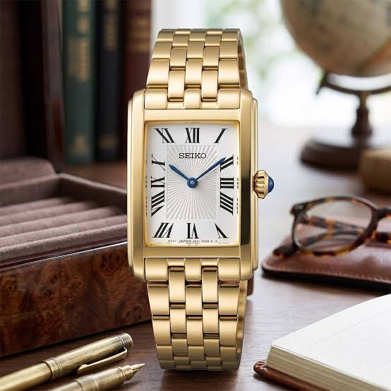 Orologio Donna Seiko Quarzo Acciaio Dorato Lucido Numeri Romani HGG001P1