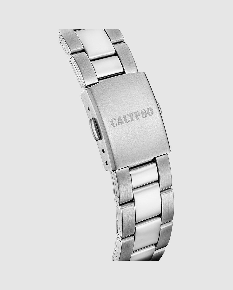 Orologio Uomo Calypso Gomma Quarzo Solo Tempo Acciaio K5862/1