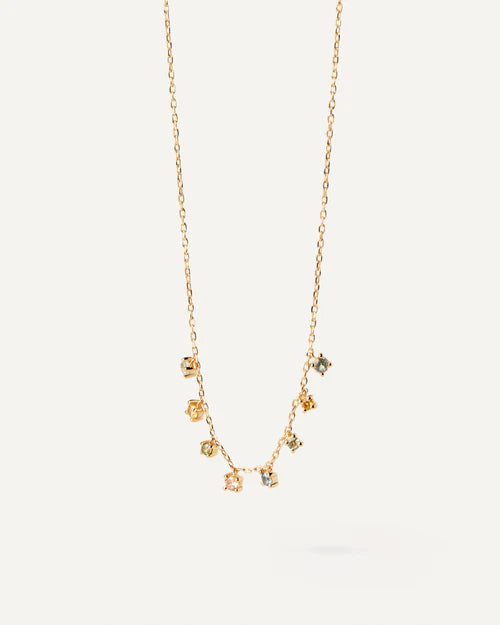Collana Donna PDPaola Argento Dorato 925 Zirconi Multicolori CO01-839-U