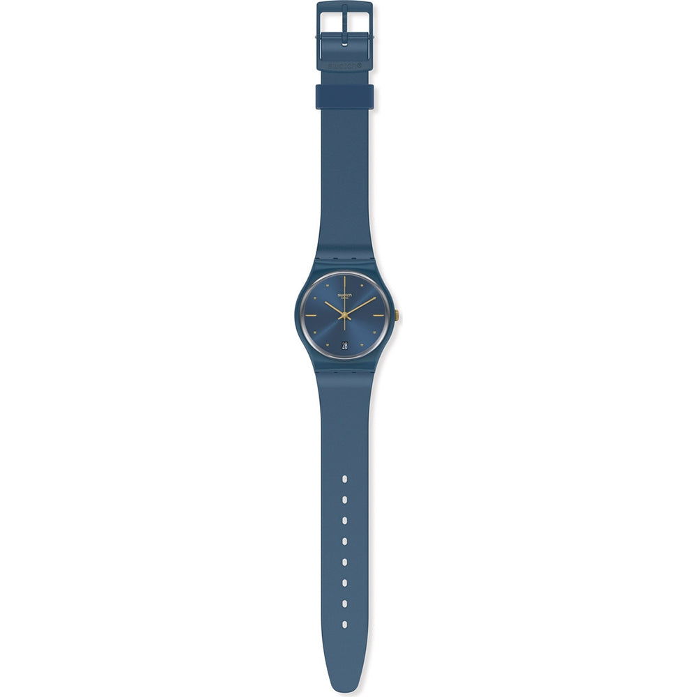 Orologio Donna Bioplastica Swatch Quarzo blu Solo Tempo GN417