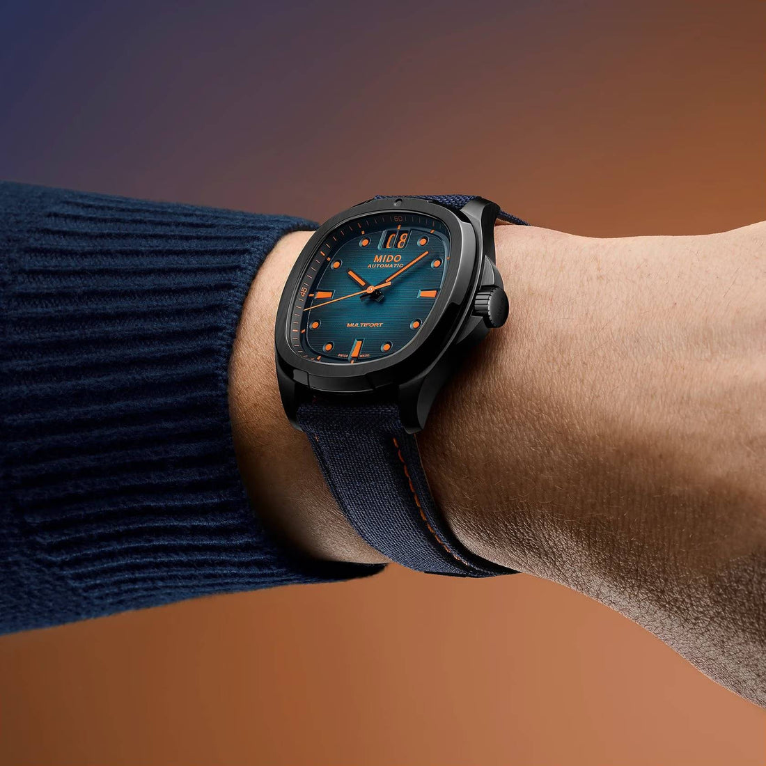 Orologio Uomo Mido Automatico Multifort TV Blu Nero M0495263704100