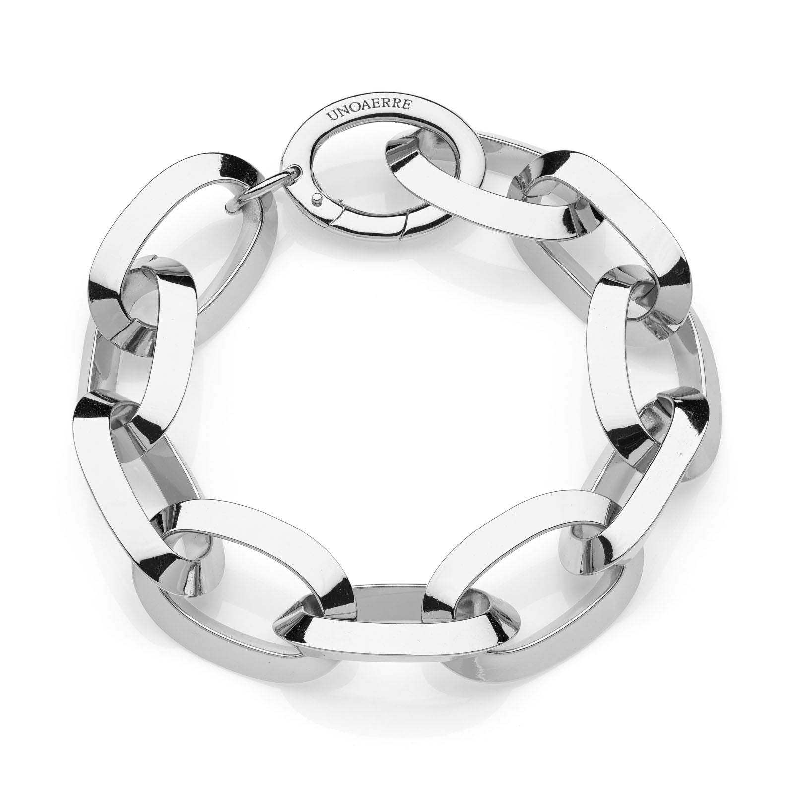 Bracciale Donna Unoaerre Bronzo Argento Anelli Ovali Lucidi 532023