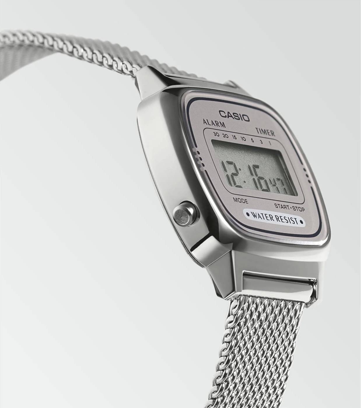 Orologio Donna Casio Acciaio Maglia Milano Digitale Quarzo LA670WEM-7EF