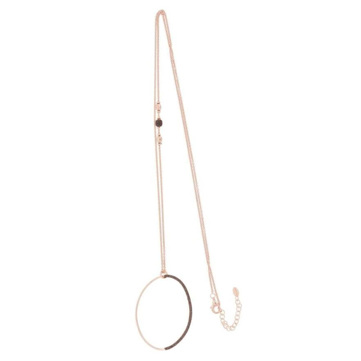 Collana Donna Pesavento Argento 925 Rosè Polvere di Diamanti Marrone WPLVE1409